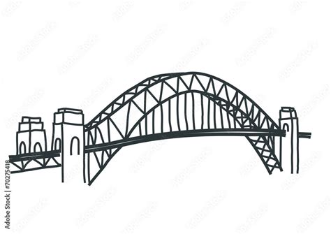 Sydney harbour bridge drawing Stock Vector | Adobe Stock