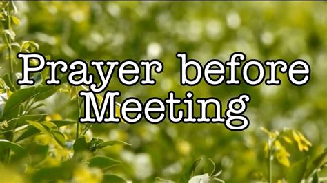 Prayer before Meeting| Short Prayer| - YouTube