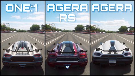 Forza Horizon 4 | Koenigsegg ONE:1 vs Agera RS vs Agera | The Ultimate ...