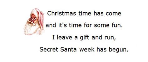 Secret Santa Poems, Clever Sayings | Secret santa poems, Secret santa ...