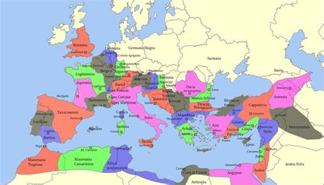 Map of provinces of the Roman Empire under Trajan | Roman province ...