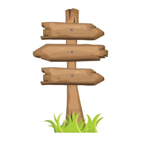 Wood stake with direction signs 3354114 Vector Art at Vecteezy