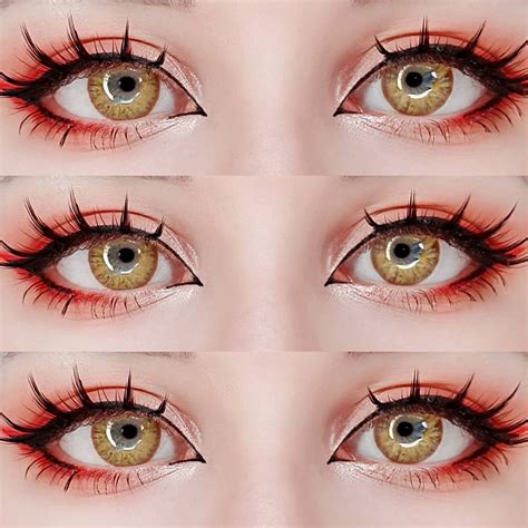 Natural Light Brown Contacts | Anime eye makeup, Anime makeup, Anime ...