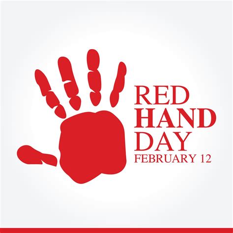 Red hand day vector illustration 5480272 Vector Art at Vecteezy