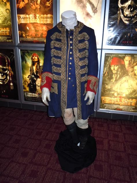 Geoffrey Rush's Captain Barbossa costume from Pirates of the Caribbean 4 on display ...