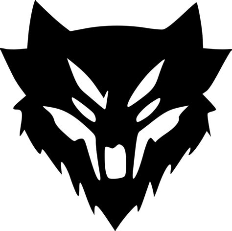 black and white of wolf cartoon 21773527 Vector Art at Vecteezy