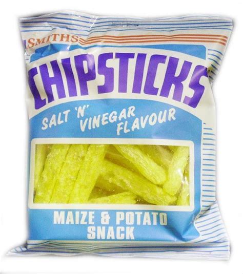 Smiths Chipsticks Salt N Vinegar Flavour | Potato snacks, Vintage ...