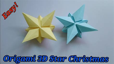 Origami Christmas Star | How to make 3D star for your Christmas ...