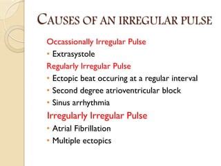 Pulse- Abnormal Findings | PPT