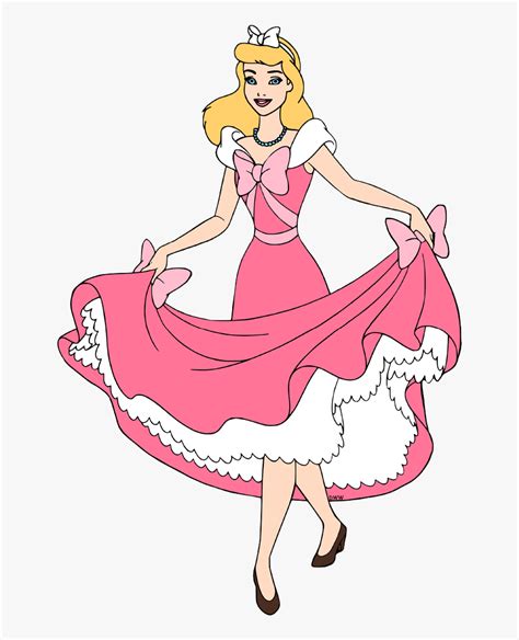 Clipart Cinderella In Pink Dress, HD Png Download - kindpng