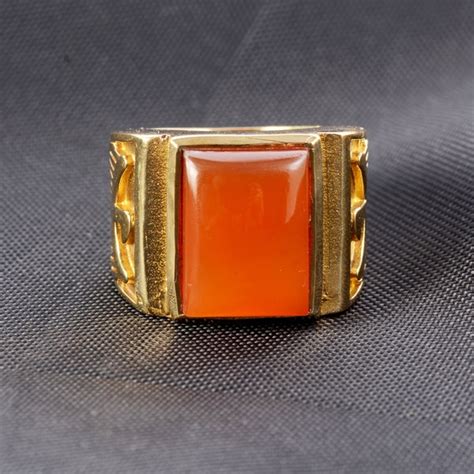 Carnelian Ring Gold - Etsy