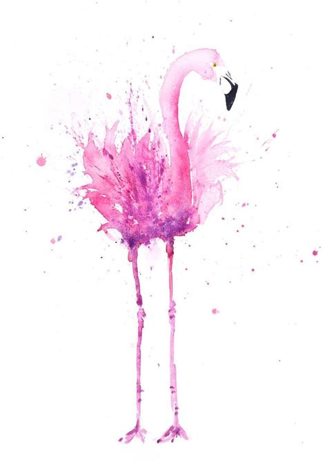 Flamingo Wall Art Stepping Out 3 Signed Limited Edition Print of My Original Watercolour ...