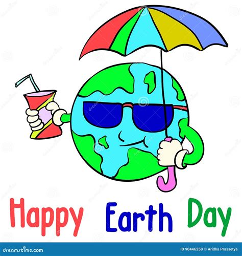 Cartoon Earth Day Style Collection Stock Vector - Illustration of ...