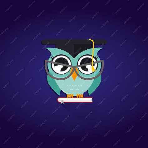 Premium Vector | Minimal owl illustration creative education logo