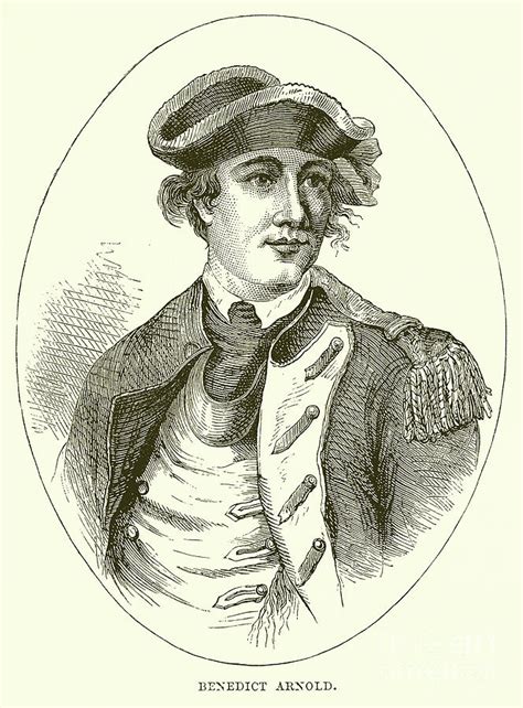 Benedict Arnold Portrait Drawing by English School