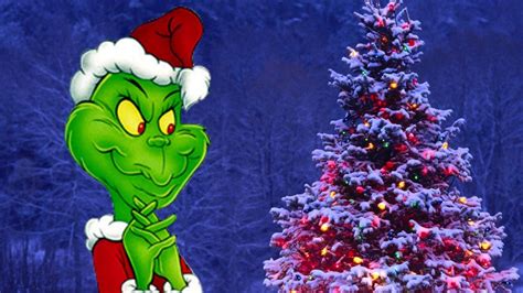 The Grinch Santa Is Standing Near Colorful Christmas Tree HD The Grinch Wallpapers | HD ...