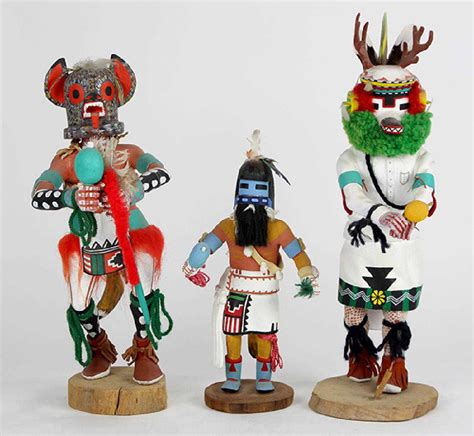 (lot of 3) Hopi kachina dolls