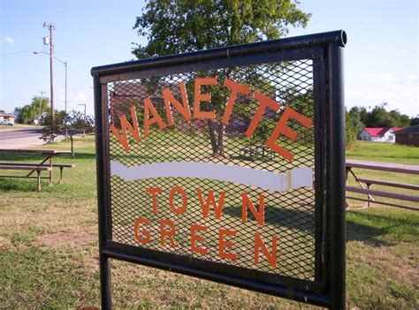 Wanette, OK : wanette town green sign photo, picture, image (Oklahoma ...