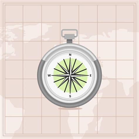 Premium Vector | Flat map compass background