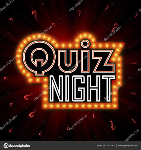 Quiz night announcement poster design web banner background vector ...