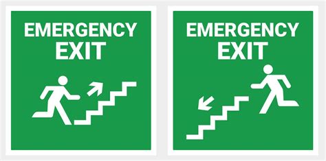 Safety Sign Emergency Exit 24453703 Vector Art at Vecteezy