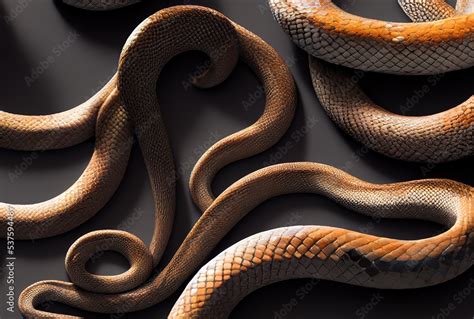 viper snake close-up, viper snake head, animal close-up, 3D rendering ...