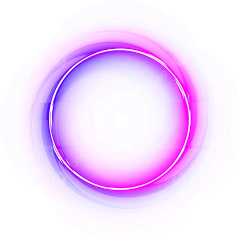 Blue Purple Neon Border Circle Light Frame, Neon, Neon Border, Border ...