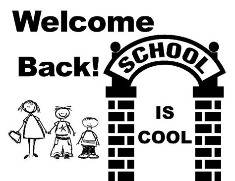 Welcome Back- School is Cool | School signs, 100 days of school, Back to school