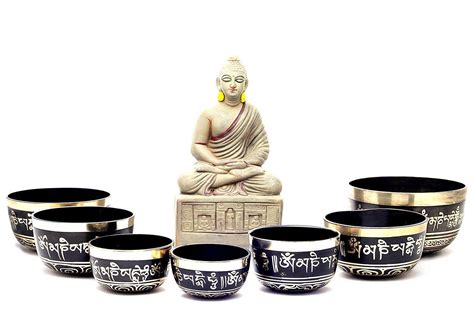 Chakra set-singing bowls set of 7,Tibetan singing bowl, chakra Balance -Healing-yoga-peace ...