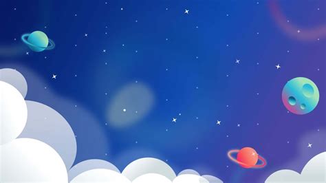 Cartoon Cute Universe Planet Background Design, Cartoon, Lovely, Cosmic ...