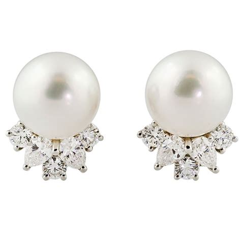 TIFFANY & CO. Pearl and Diamond Earrings