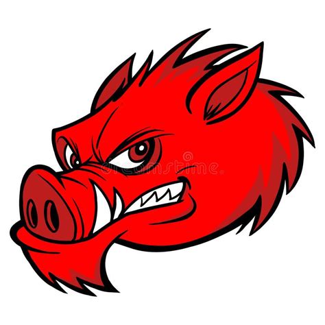 Razorback Mascot stock vector. Illustration of vector - 72946711