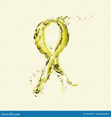 Yellow Ribbon for Bone Cancer Awareness Stock Image - Image of ...