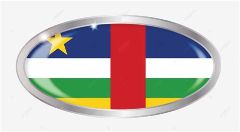 Central African Republic Flag Oval Button Central African Republic Art ...