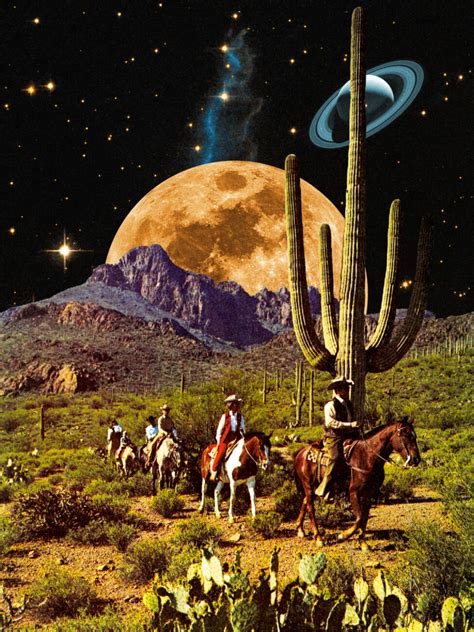 Wall Art Print | Cowboys in Space - Retro-Futuristic Cowboy Art Print ...