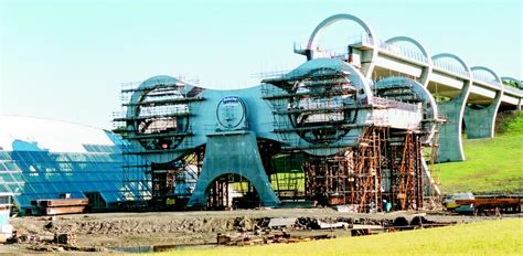 Falkirk Wheel under construction - Scotland