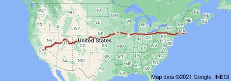 Map of U.S. Route 6 in 2021 | Us map, Map, Road trip