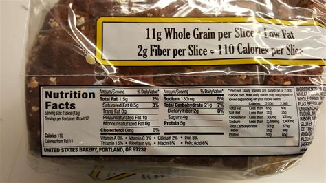 Franz Whole Grain White Bread Nutritional Information - Nutrition Ftempo