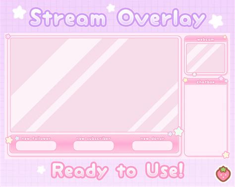 Twitch Stream Overlay / Cute / Pink / Kawaii / Simple - Etsy Singapore ...