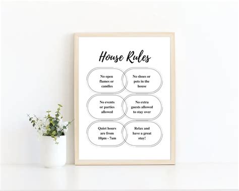 Fillable and Editable Airbnb House Rules Printable, House Rules Sign ...