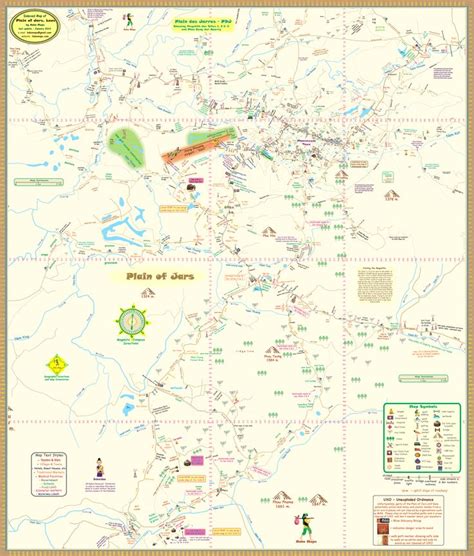 Plain of Jars Map | Map, Jar, Plain