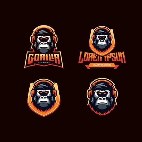 Premium Vector | Gaming gorilla logo