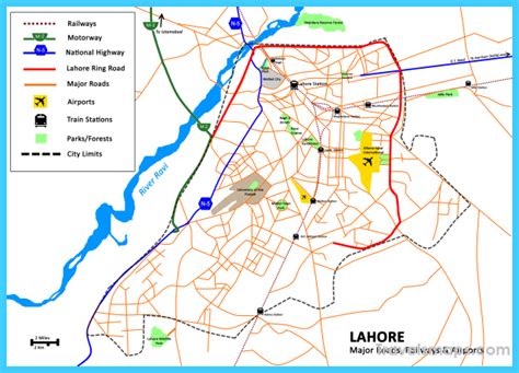 Map of Lahore - TravelsMaps.Com