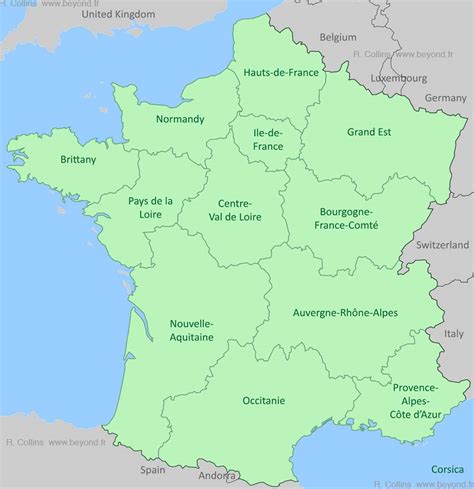 France Regions Map, by Provence Beyond