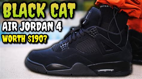 Air Jordan 4 BLACK CAT REVIEW & ON FEET! WORTH $190? NO HYPE!? - YouTube