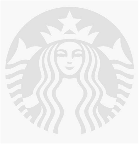 the starbucks logo is shown in white and has a star on it's head