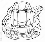 Keg Coloring Page sketch template