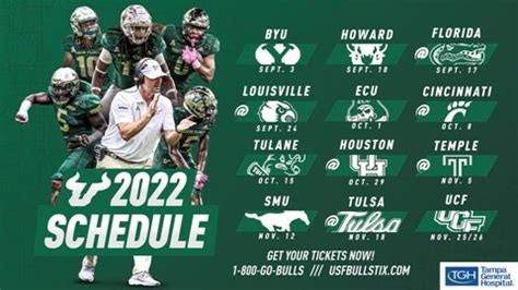 USF Announces 2022 Bulls Football Schedule