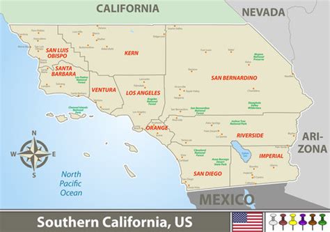 Map Southern California Images – Browse 188 Stock Photos, Vectors, and ...