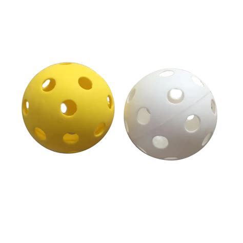 Outdoor Pickleball Balls Set For Pickleball Practices Fun Playing 40 Holes Pickleballs White ...